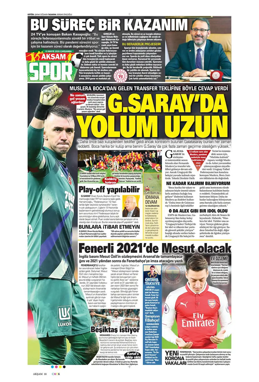 Günün spor manşetleri (13 Mayıs 2020) 4
