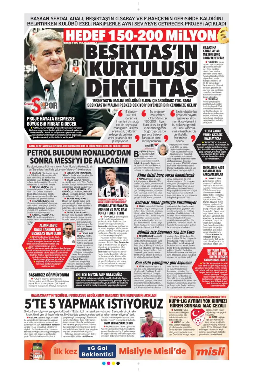 Transferin gündemi Sane (5 Haziran 2025 spor manşetleri) 6