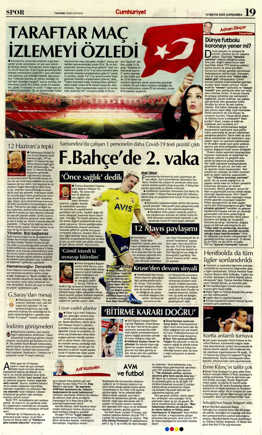 Günün spor manşetleri (13 Mayıs 2020) 5