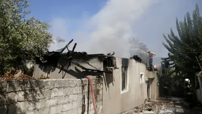 Fethiye'de bir evde yangın