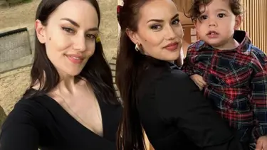 Fahriye Evcen'den oğlu Kerem ile yeni poz