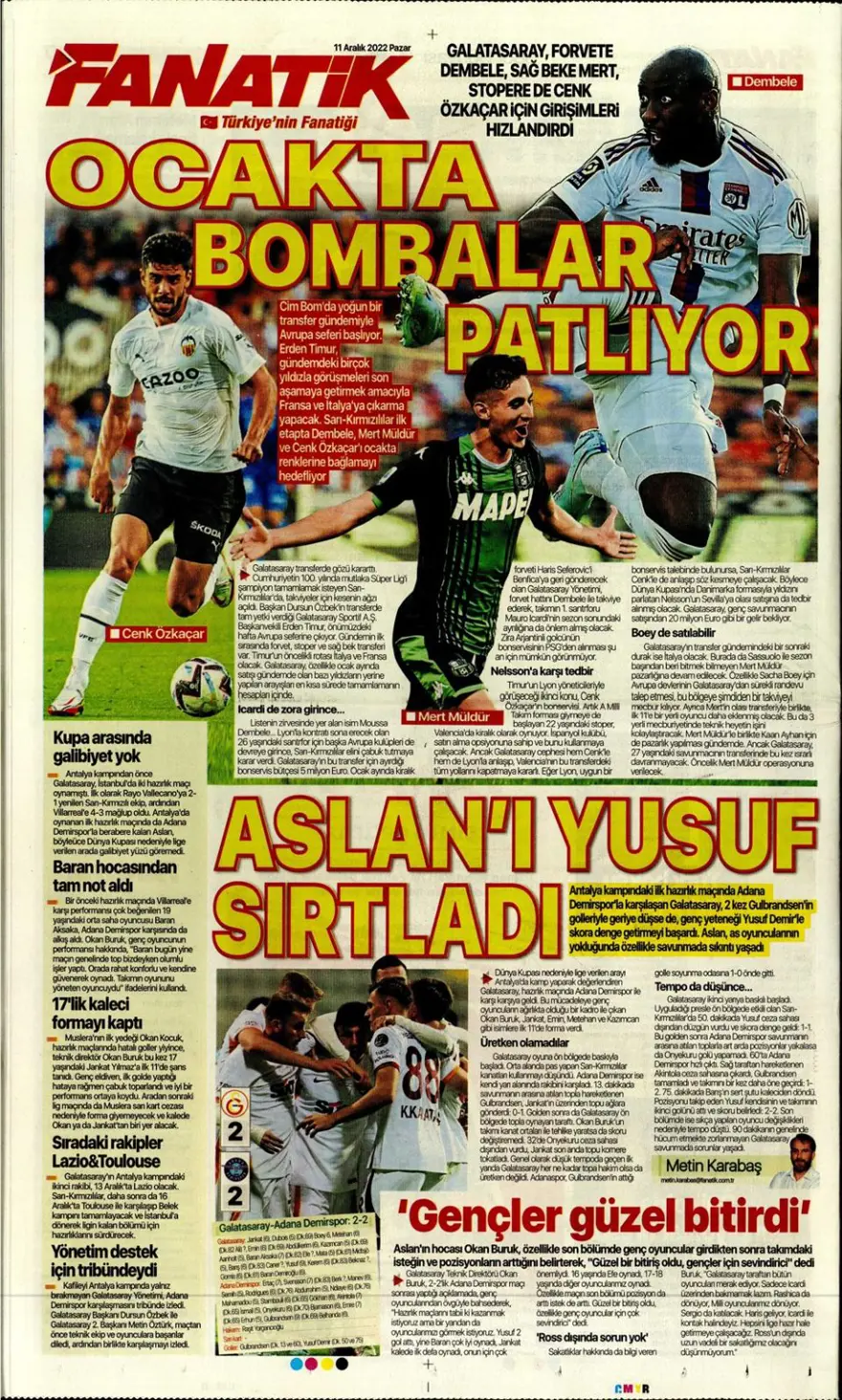 Günün spor manşetleri (11 Aralık 2022) 2