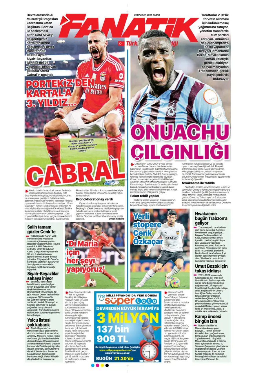 "Avusturya'ya farklı 11" (30 Haziran 2024 spor manşetleri) 8