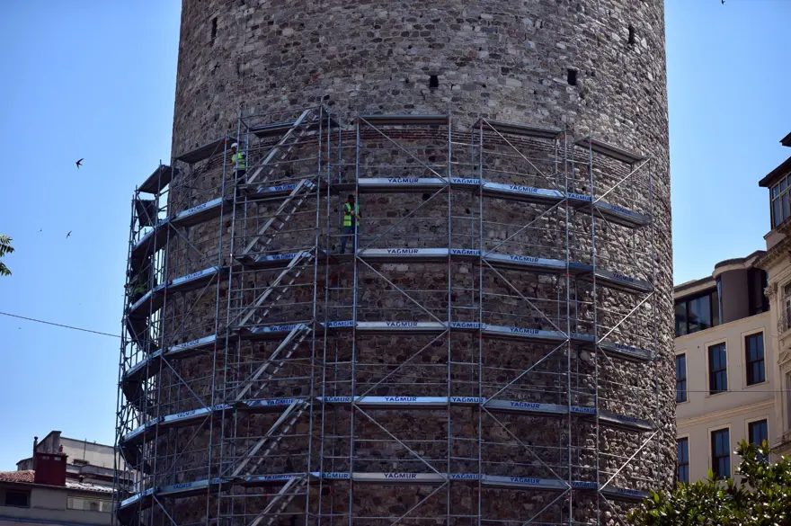 Galata Kulesi'nde restorasyon ebabil kuşlarının yuvaları nedeniyle ertelendi 8