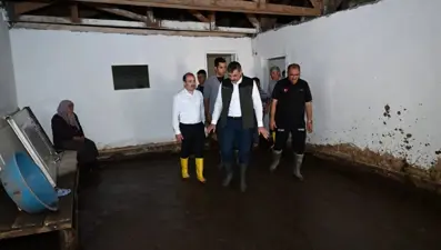 Oltu'da sel felaketi