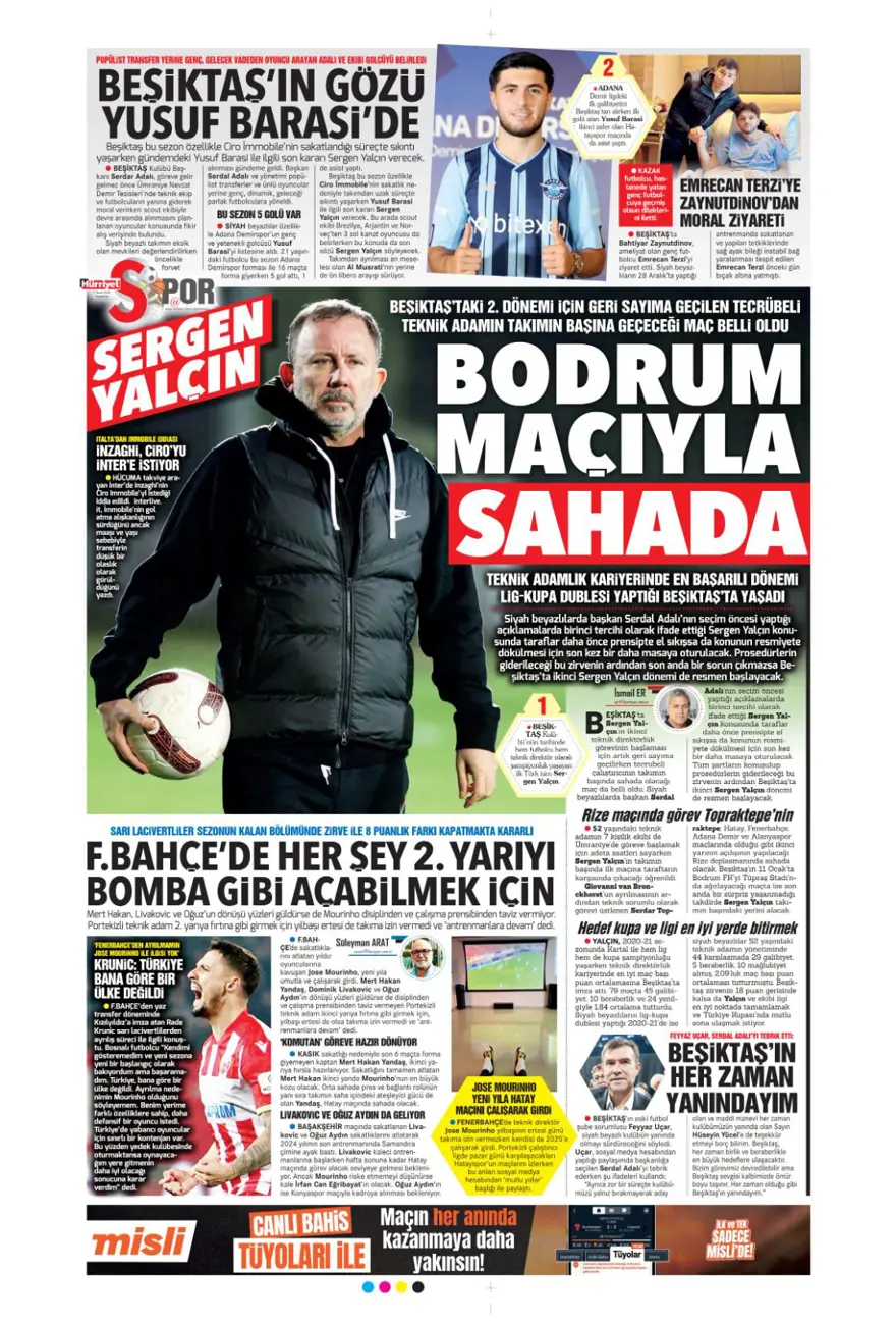 "Galatasaray'da Sane bombası" (2 Ocak 2025 spor manşetleri) 10