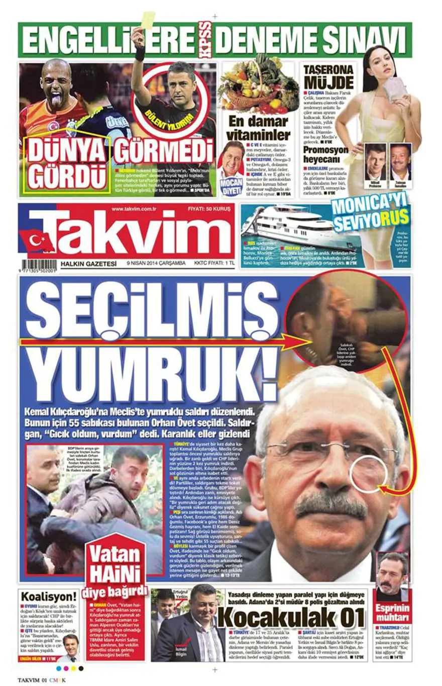 Günün gazete manşetleri - 9 Nisan 2014 4