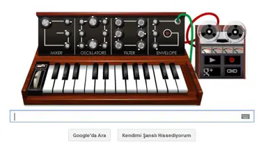 Google'dan synthesizer'lı doodle
