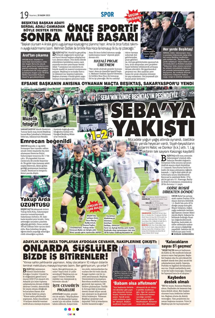 "Salih Özcan harekatı" (20 Kasım 2023 spor manşetleri) 11 "Salih Özcan harekatı" (20 Kasım 2023 spor manşetleri) 11