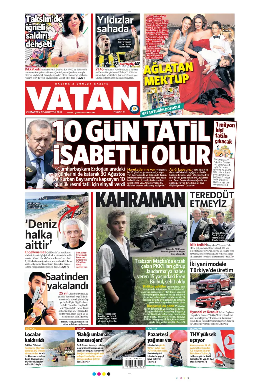 Günün gazete manşetleri - 12.08.2017 14 Günün gazete manşetleri - 12.08.2017 14