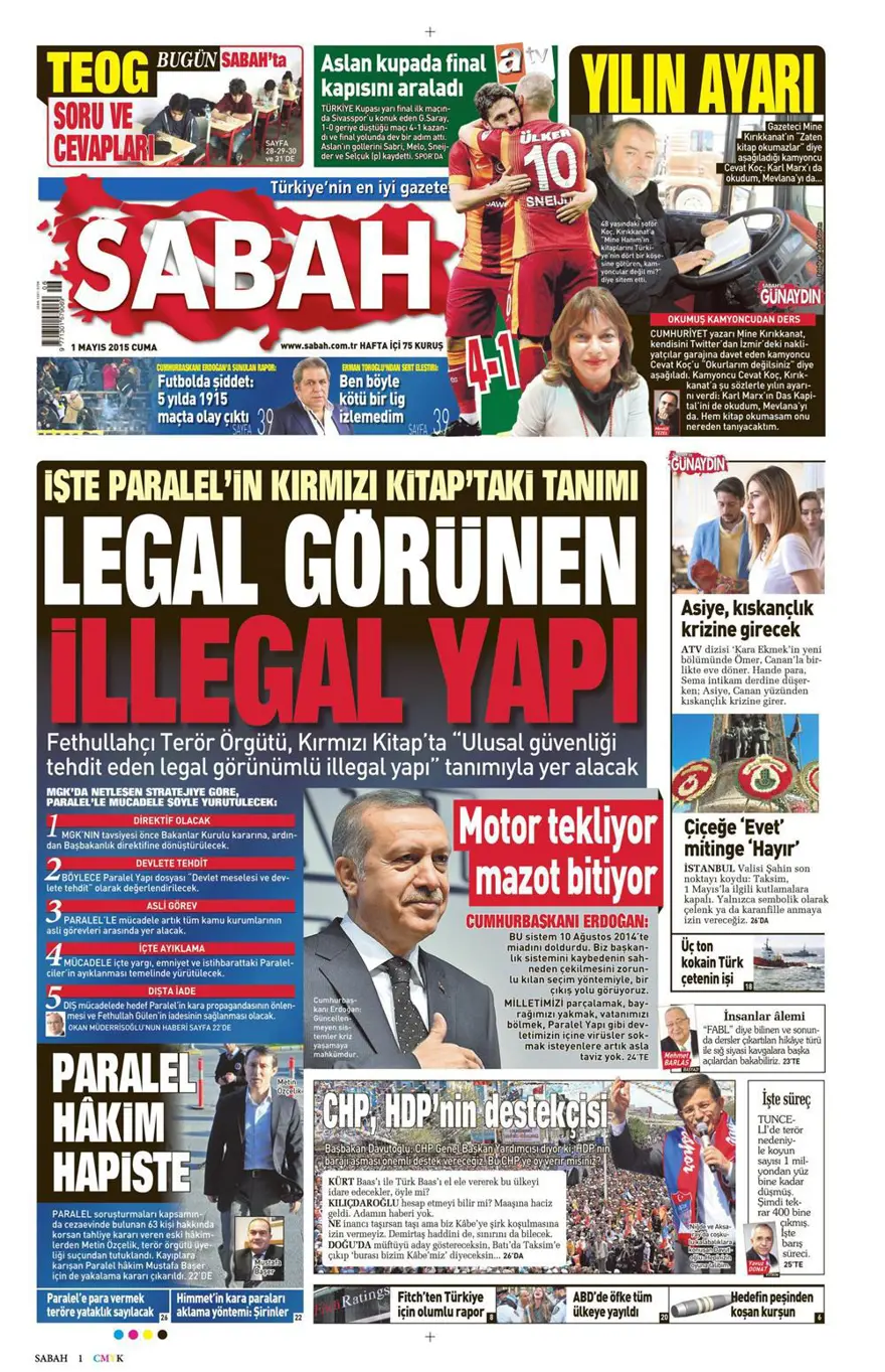 1 Mayıs 2015 gazete manşetleri 3
