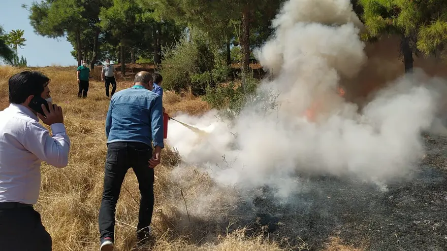 Hastane bahçesinde yangın paniği 4 Hastane bahçesinde yangın paniği 4