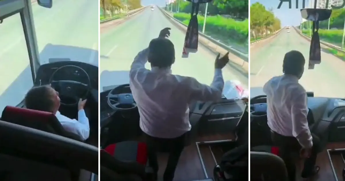 Deplasman yolunda akılalmaz görüntü