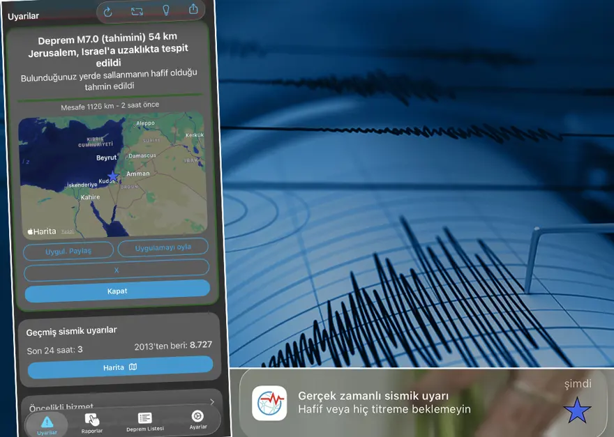 Türkiye'yi sabah saatlerinde ayağa kaldıran "deprem oluyor" bildirimi (İsrail'de 7 büyüklüğünde deprem mi oldu?) 