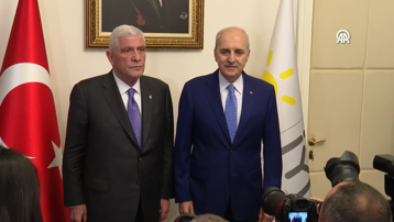 TBMM Başkanı Kurtulmuş'un süreç yasası turu sürüyor. Bugünkü ilk ziyaret İYİ Parti'ye