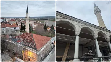 Çelebi Sultan Mehmet Camisi'ndeki restorasyon çalışmaları sürüyor