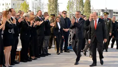 KKTC'de Cumhurbaşkanı Erhürman görevi devraldı