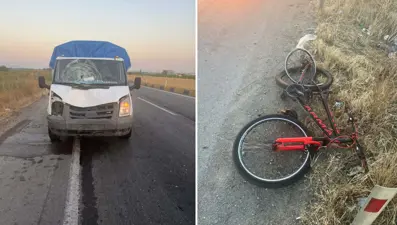 Kamyonetin çarptığı bisikletin sürücüsü öldü