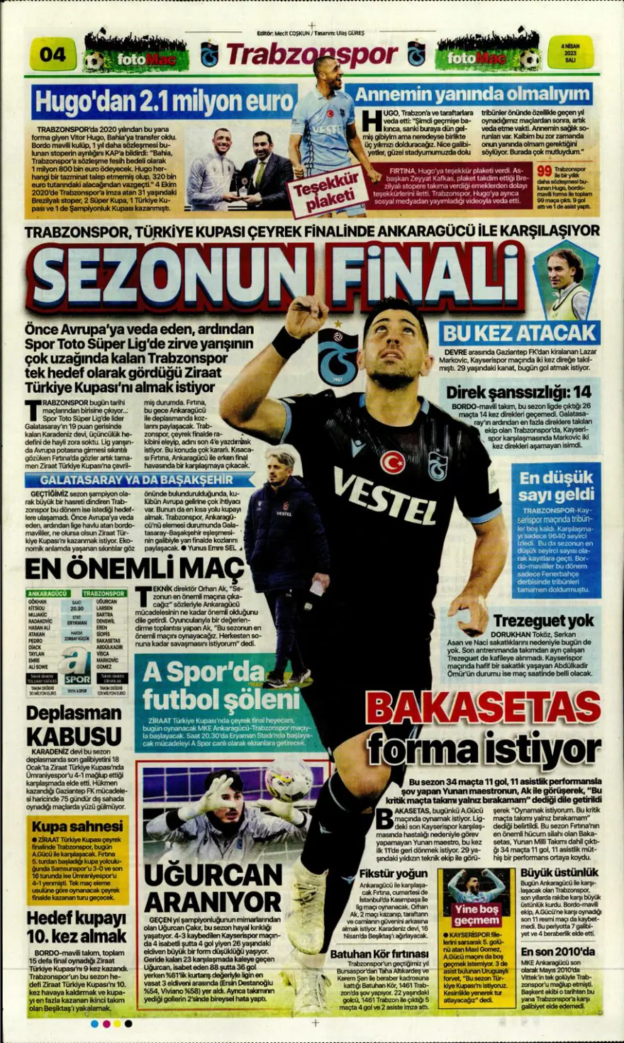 Günün spor manşetleri (4 Nisan 2023) 7 Günün spor manşetleri (4 Nisan 2023) 7