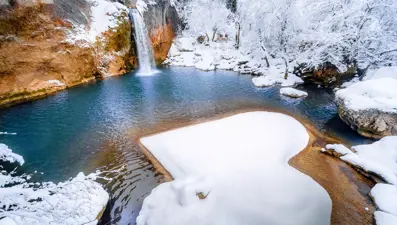 Kastamonu'da bir doğa harikası Horma Kanyonu! Kar altında doyumsuz manzaralar sunuyor