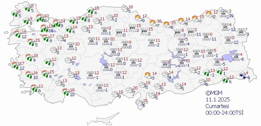 11 OCAK CUMARTESİ HAVA DURUMU 6