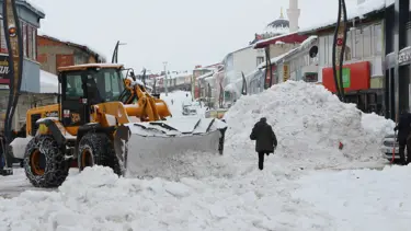 Karlıova ilçesinden günde 60 kamyon kar taşınıyor