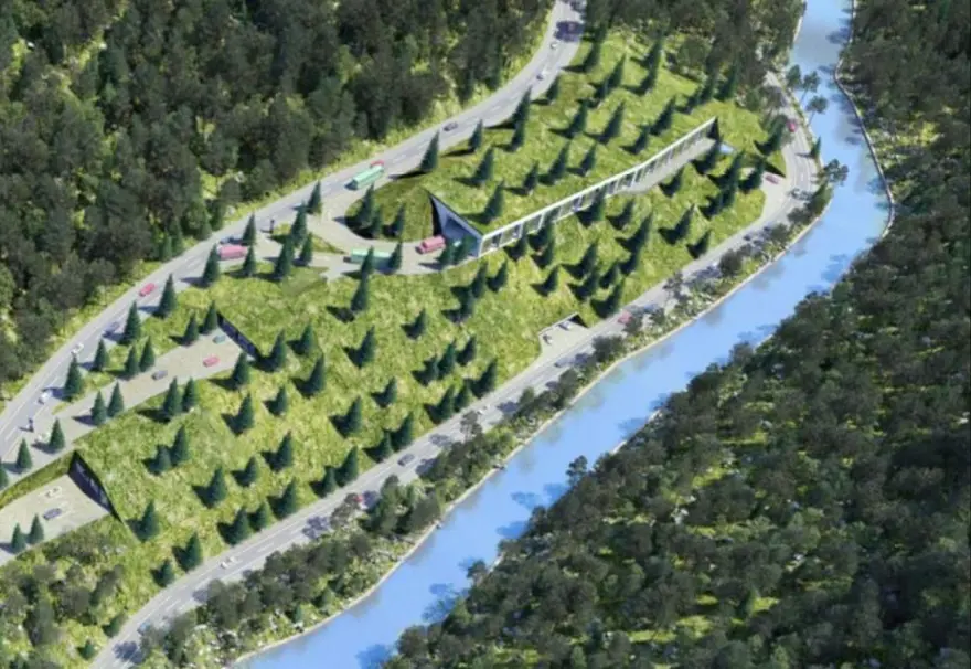 Ayder Yaylası'nda dağın içerisine çevreci otopark 10