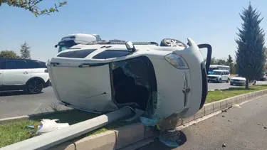 Malatya'da kontrolden çıkan araç devrildi: 1 yaralı