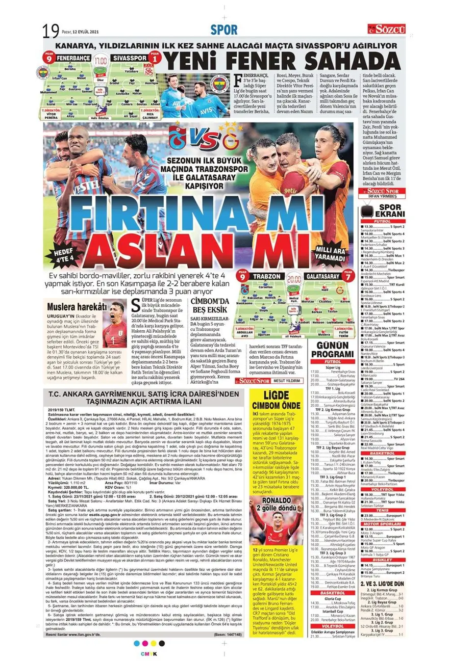 Günün spor manşetleri (12 Eylül 2021) 18 Günün spor manşetleri (12 Eylül 2021) 18