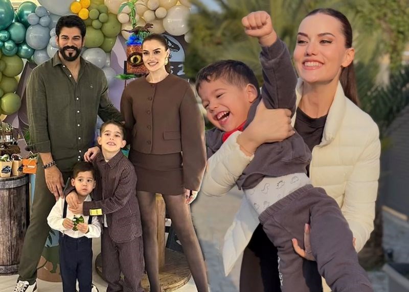 Fahriye Evcen'den oğlu Kerem ile yeni poz