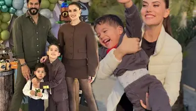Fahriye Evcen'den oğlu Kerem ile yeni poz