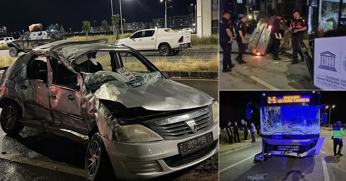 Diyarbakır'da feci kaza. 2 ölü, 3'ü ağır 5 yaralı