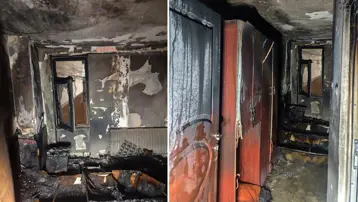 Otelde yangın paniği. 10 kişi hastaneye kaldırıldı