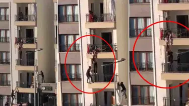 İkinci kata tırmandı, çocuğu kurtardı