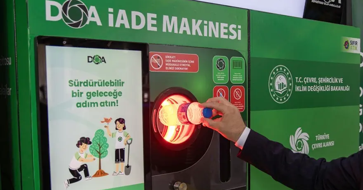 Her getirene 1 lira veriliyor. DOA makinelerine bir günde 1,5 milyon şişe atıldı
