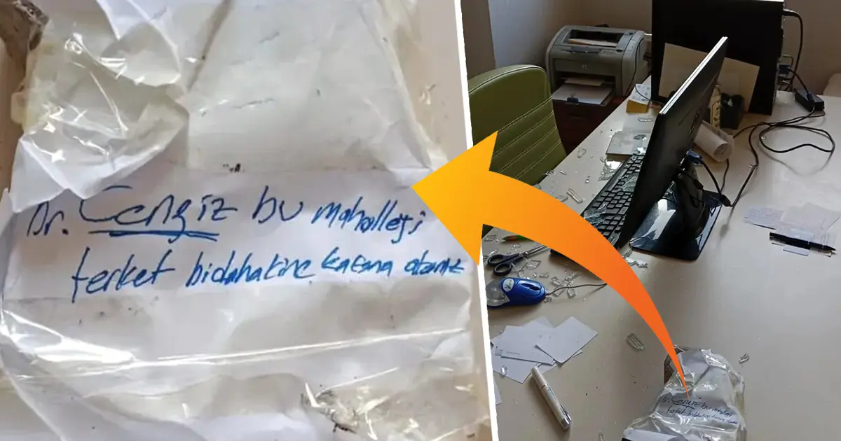 Aile sağlığı merkezine taşlı saldırı! Doktora taşa sarılı tehdit notu bıraktılar
