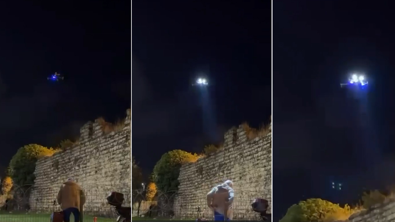 İstanbul'da drone ile denetim. "Derhal bu bölgeden ayrılın"