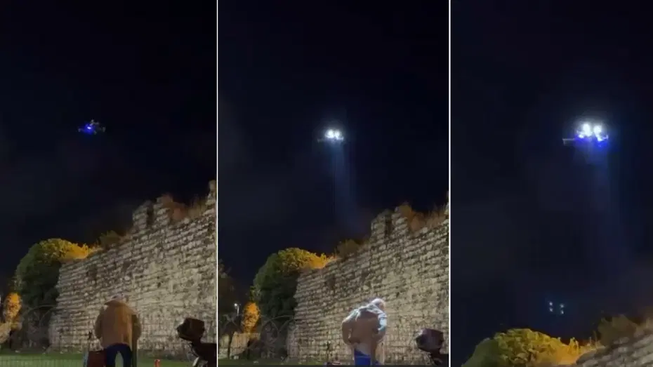İstanbul'da drone ile denetim.
