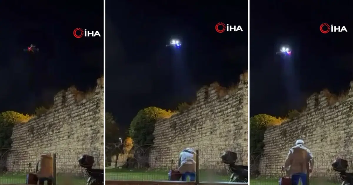 İstanbul'da drone ile denetim. "Derhal bu bölgeden ayrılın"