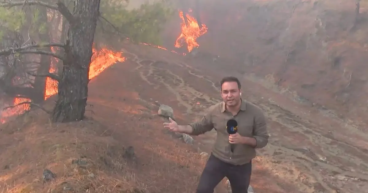NTV ekibi alevlerin arasında dehşeti anlattı