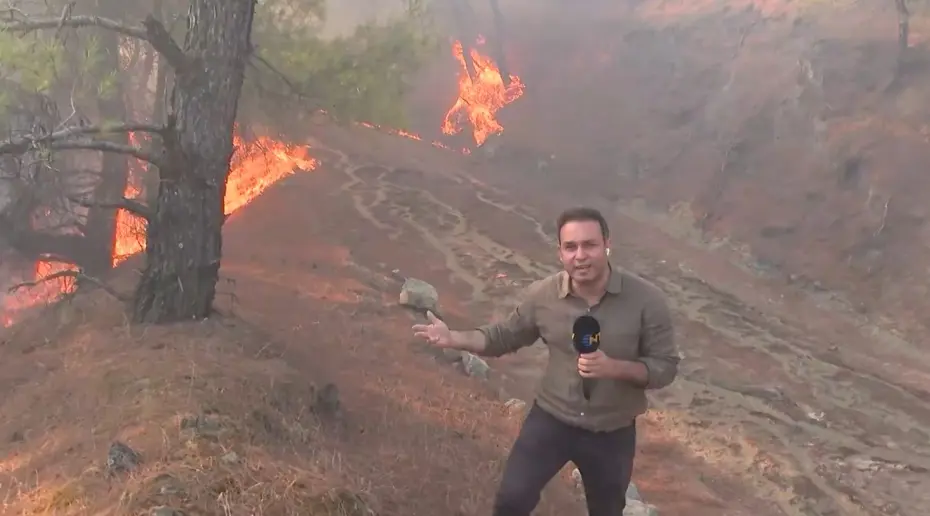  NTV ekibi alevlerin arasında dehşeti anlattı