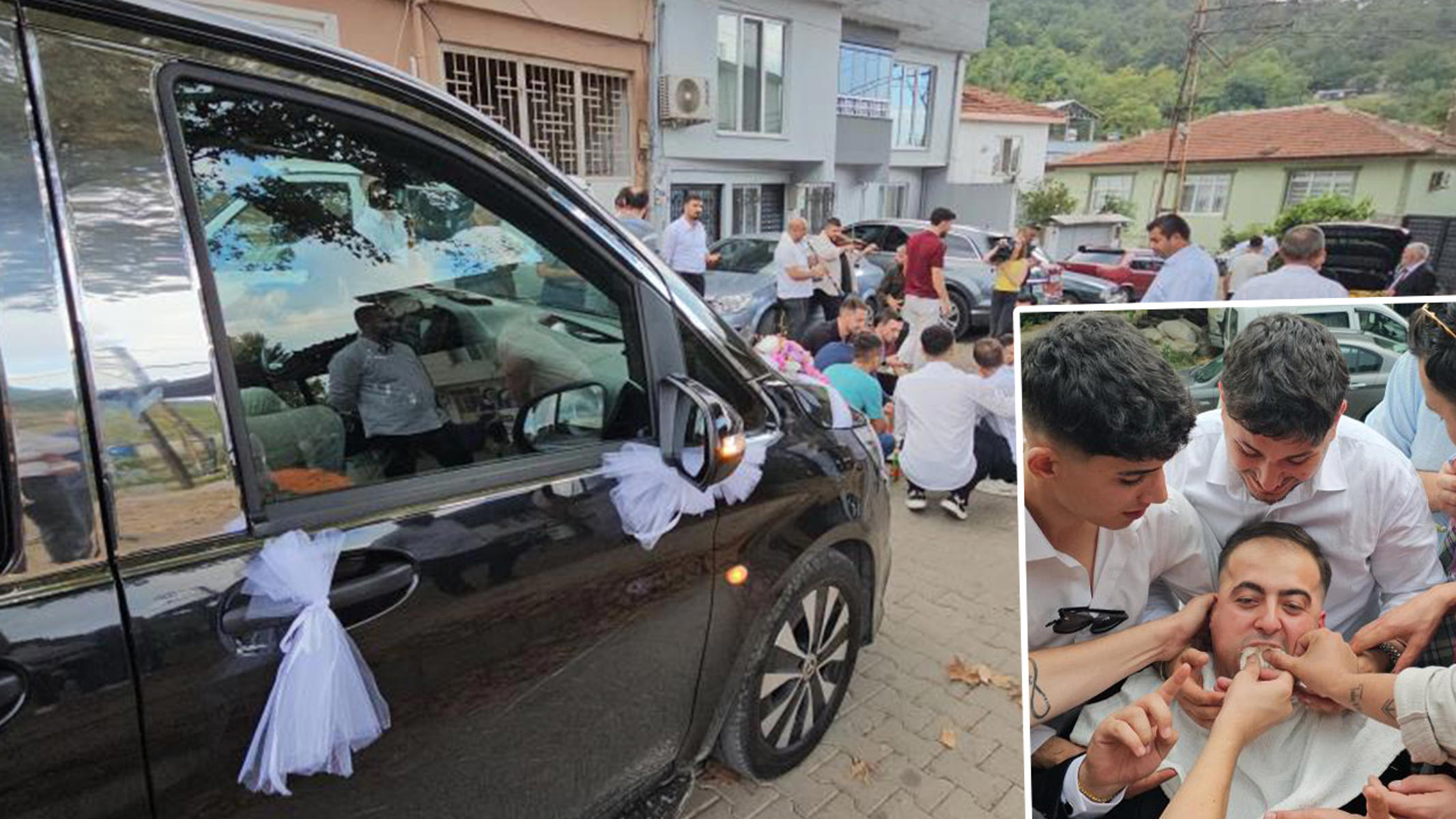 Bursa'da asırlık düğün geleneği. 200 metre yolu 4 saatte gittiler
