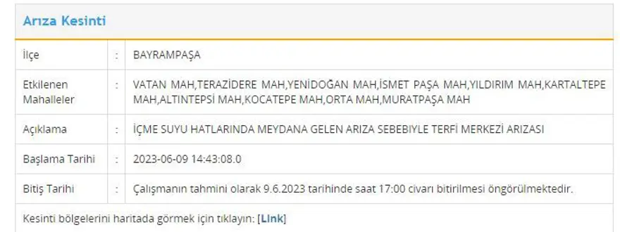 İstanbul'un 8 ilçesinde su kesintisi: Sular ne zaman gelecek? (İSKİ 9 Haziran su kesintisi programı) 2