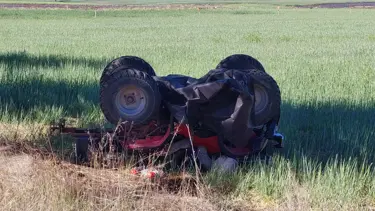 Burdur'da devrilen ATV'nin sürücüsü hayatını kaybetti