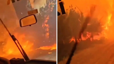 Buca'daki orman yangınında dehşet anı: "Burası cehenneme döndü!"