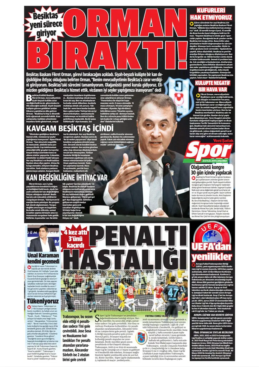 Günün spor manşetleri (25 Eylül 2019) 22