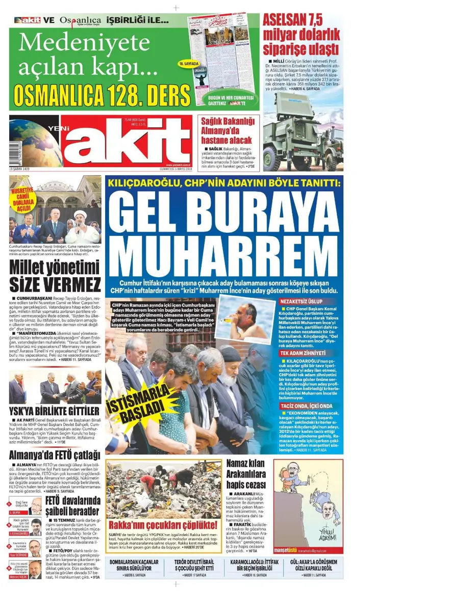 Günün gazete manşetleri - 5 Mayıs 2018 15