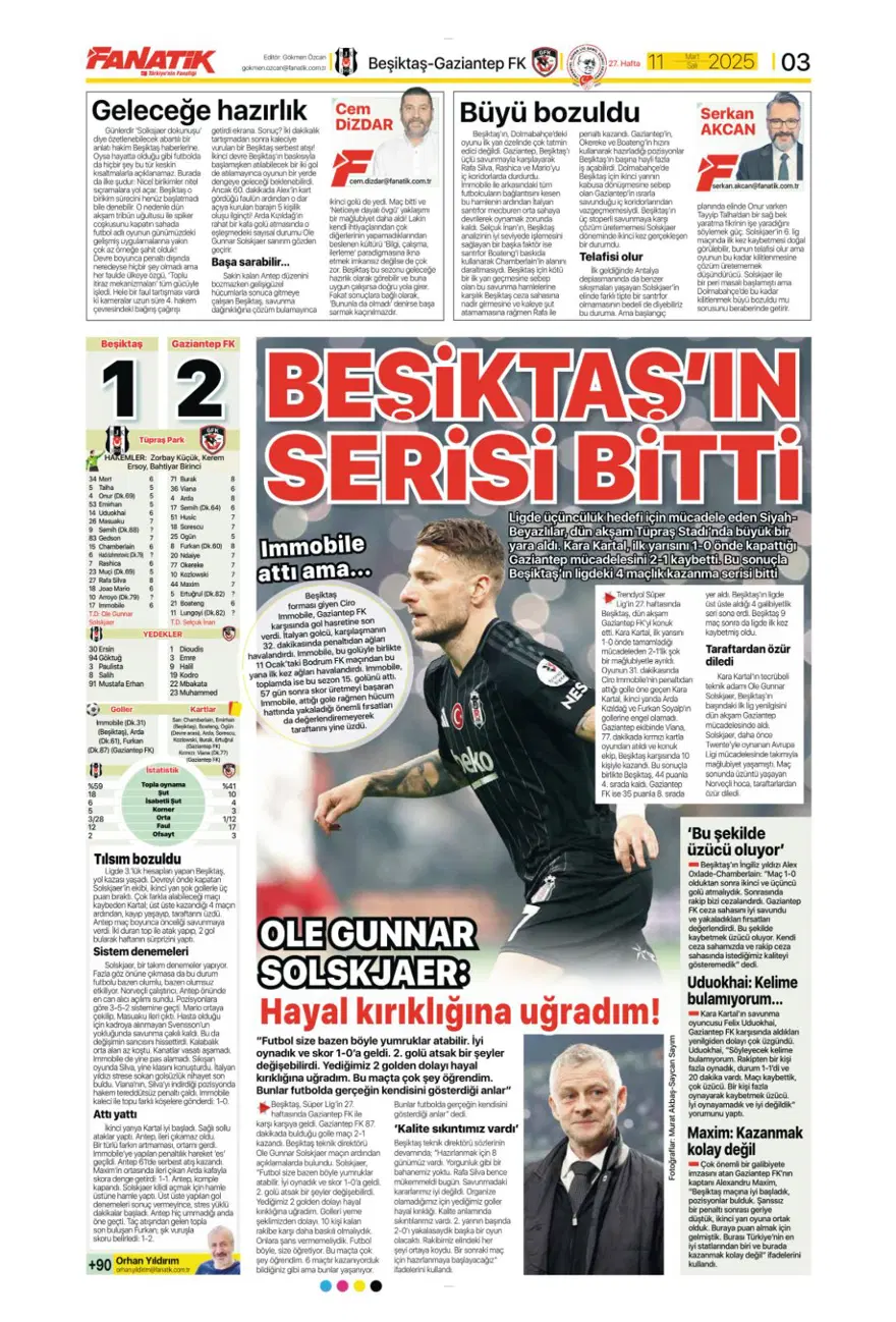 "Fener gözü kararttı" (11 Mart 2025 spor manşetleri) 24 "Fener gözü kararttı" (11 Mart 2025 spor manşetleri) 24