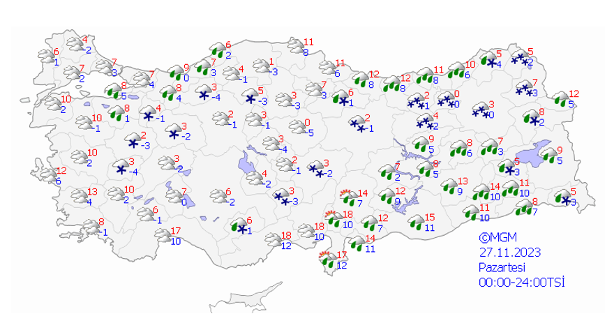 27 KASIM PAZARTESİ HAVA NASIL OLACAK? 18