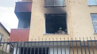 Ataşehir'de 5 katlı binada yangın